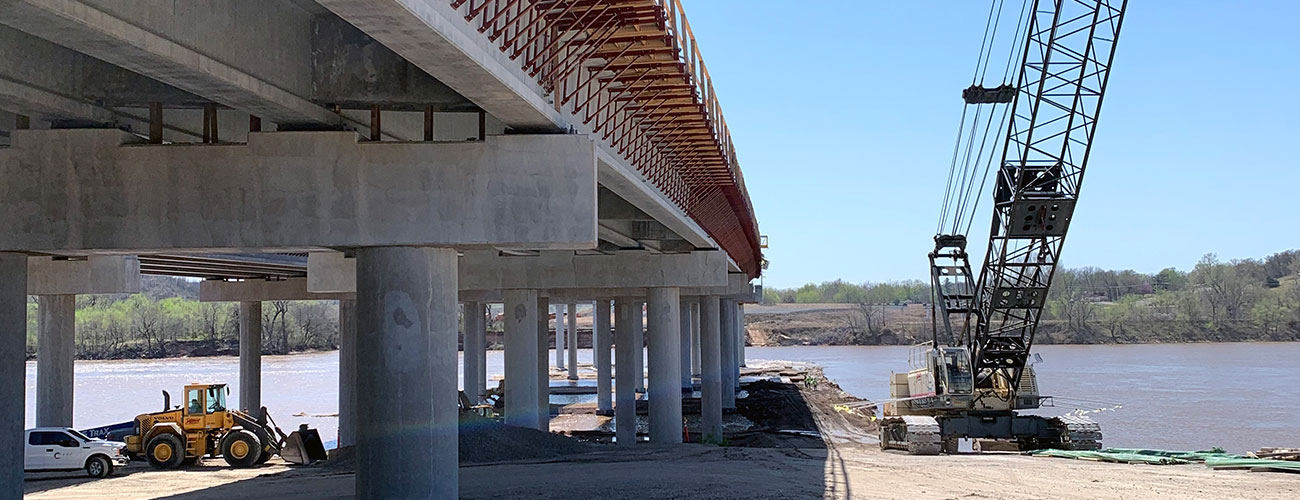 Materials testing services on the Gilcrease Turnpike Construction in Tulsa, OK provided by CEC®