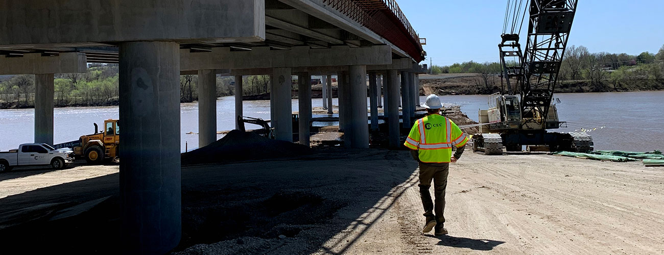 Materials testing services on the Gilcrease Turnpike Construction in Tulsa, OK provided by CEC®