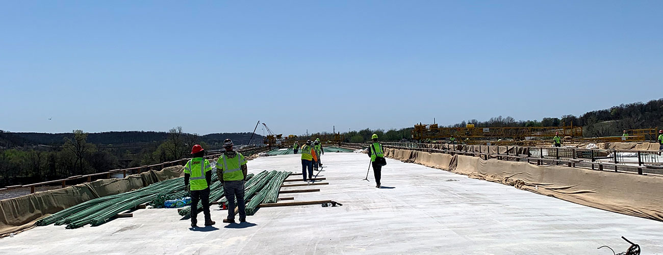 Materials testing services on the Gilcrease Turnpike Construction in Tulsa, OK provided by CEC®