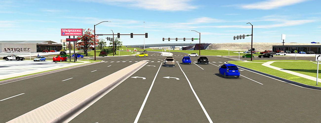 3D visualization services for I-40 exit 82 in Weatherford, provided by CEC®